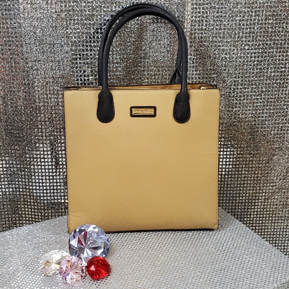 Like New Black + Tan Hand Bag Purse - Picture 1 of 4